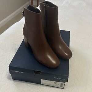 Brand new never worn Cole Haan Leather Boots. GGE Wren Bootie 60mm.